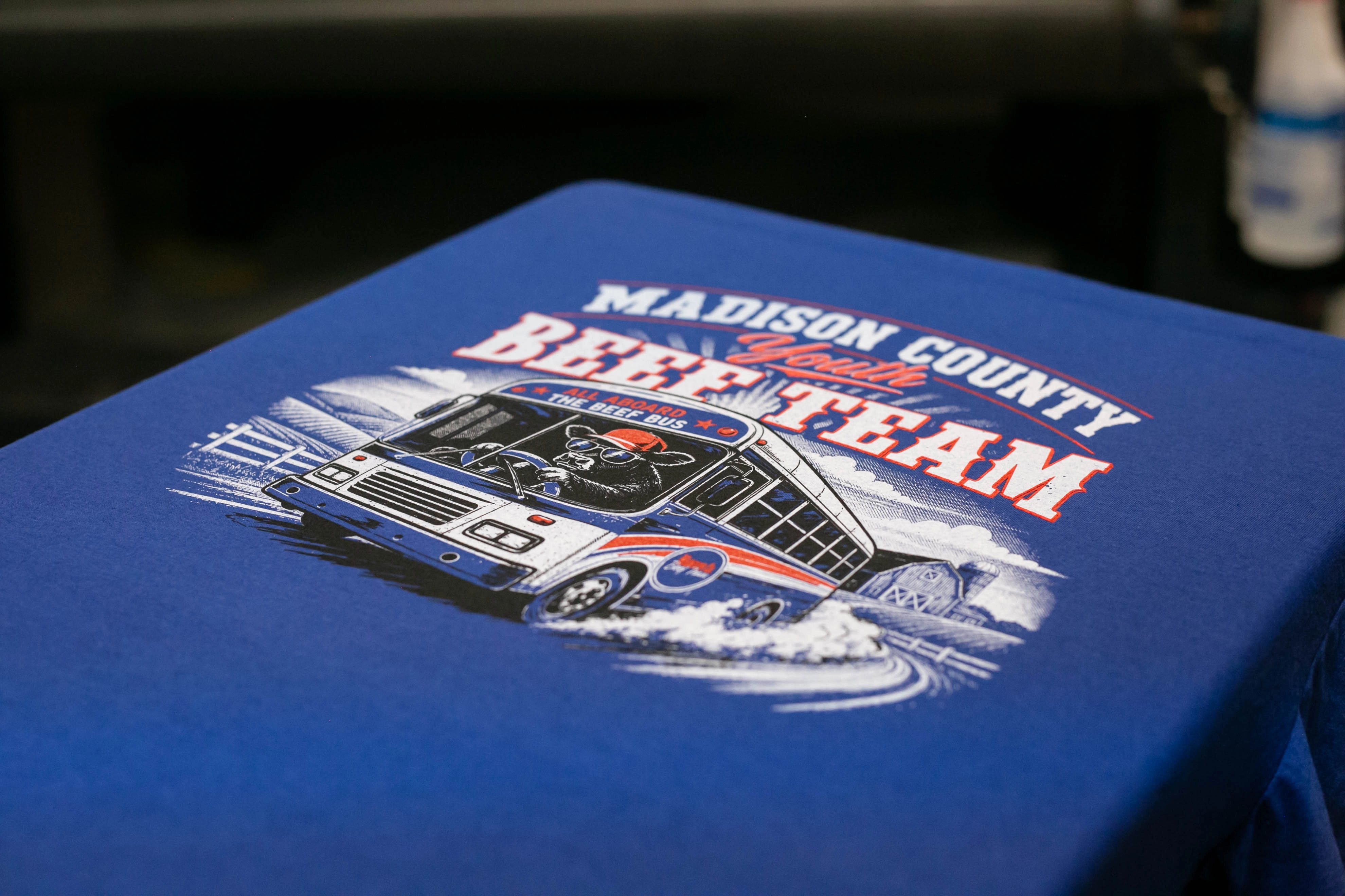 Madison County Beef Team screen printed shirt