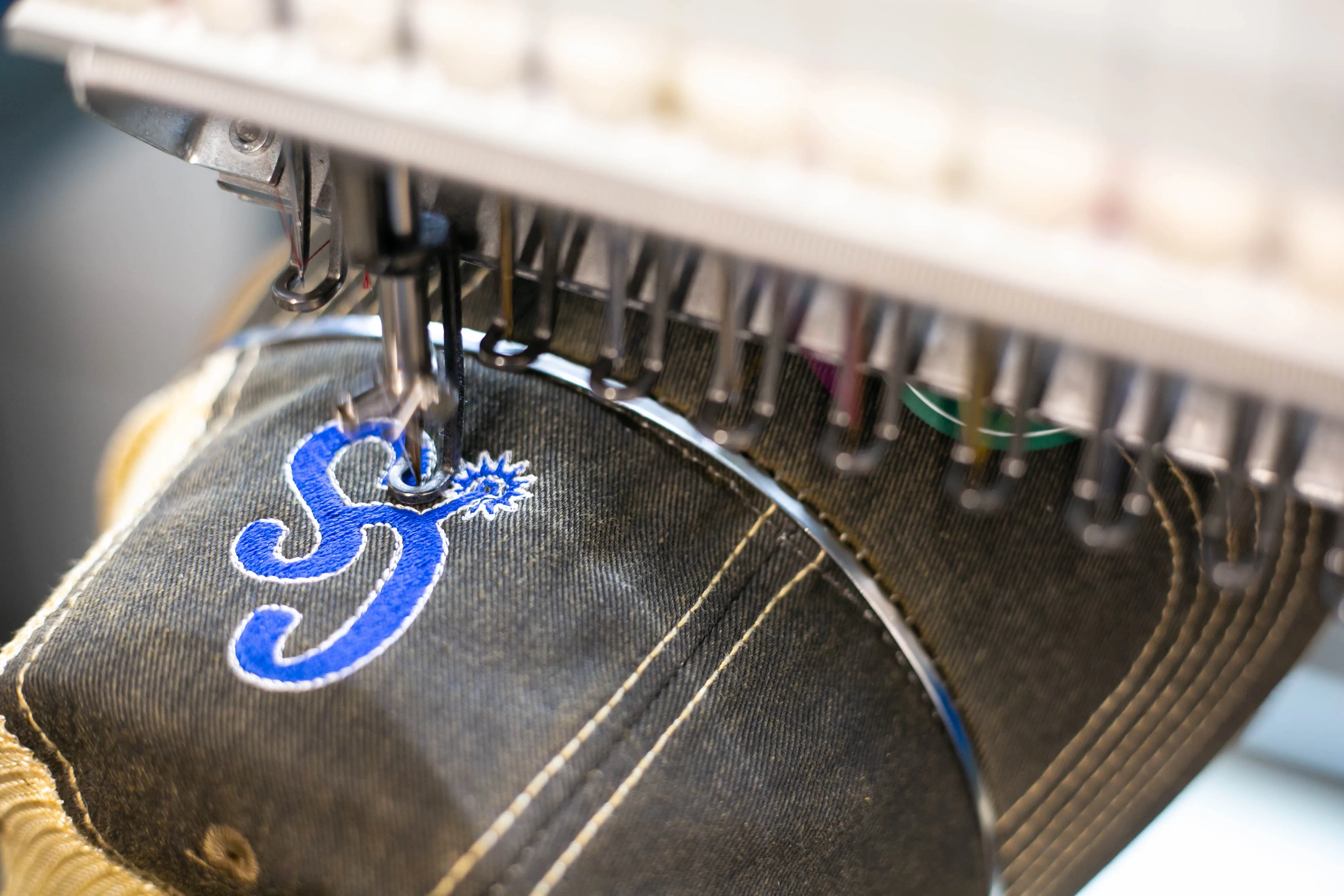 Embroidered cap close-up