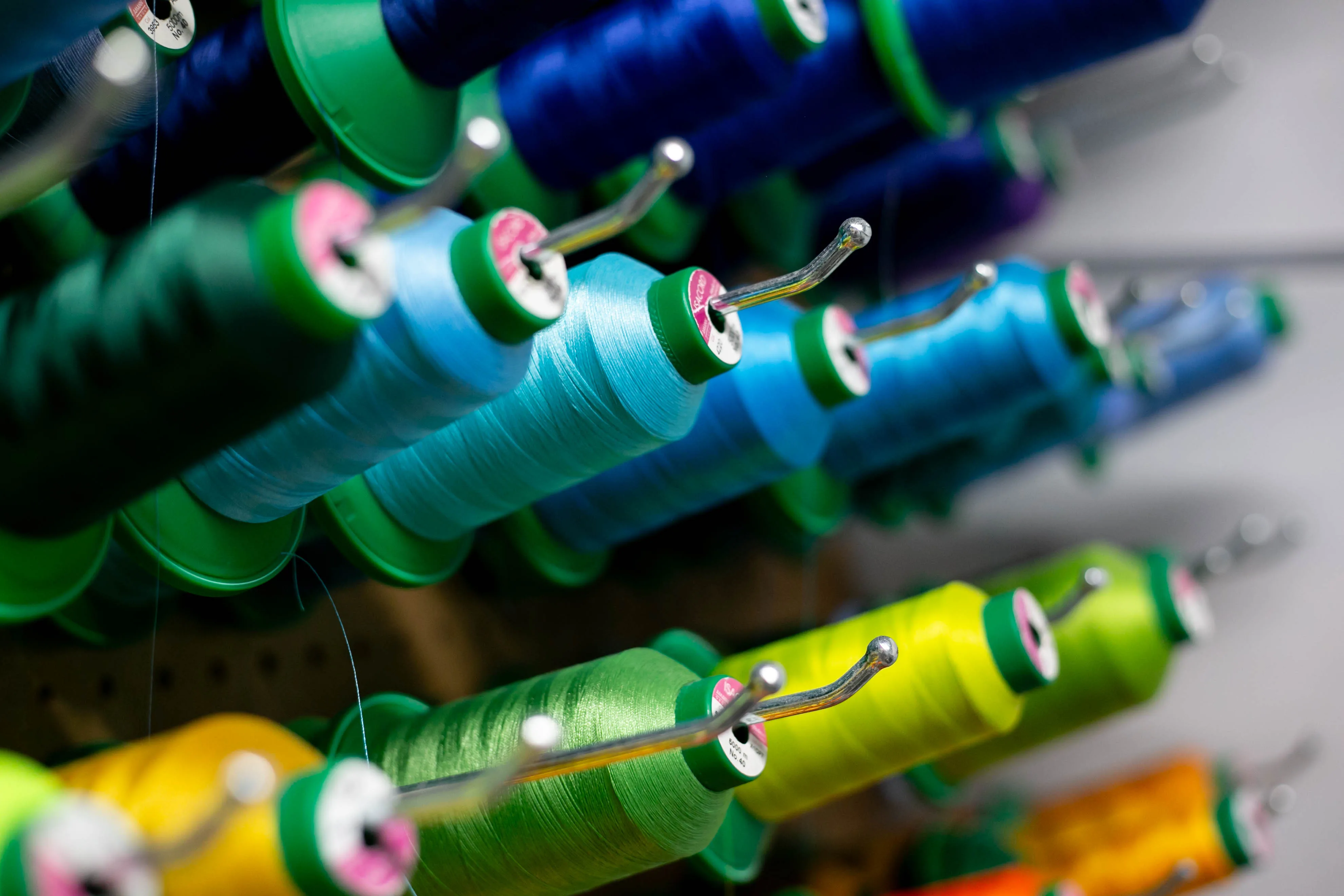Embroidery thread close-up